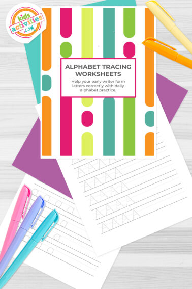 letter tracing worksheets for early writers with colorful front cover - Kids Activities
