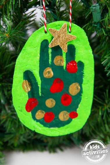 Easy Tree Handprint Christmas Ornament for Kids - Kids Activities Blog