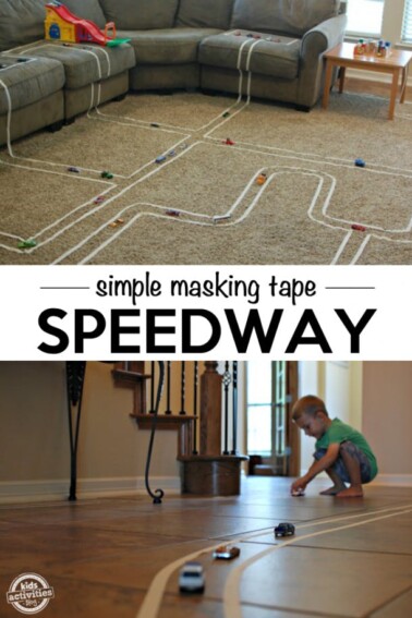 Kids Can Build a Toy Car Track with Masking Tape - Kids Activities Blog