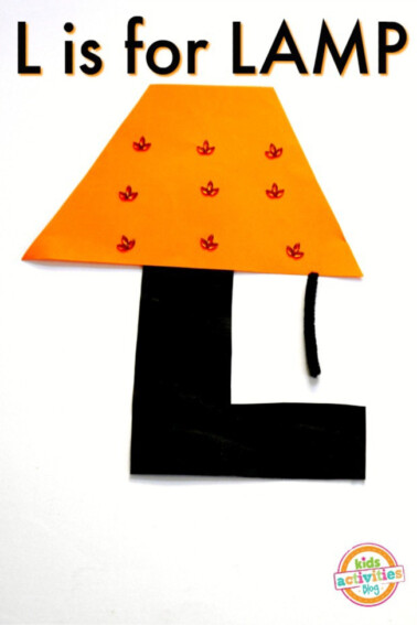letter l lamp preschool craft