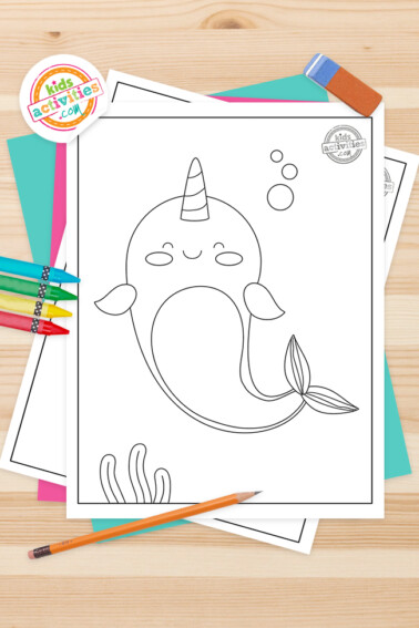 Narwhal Coloring Pages Feature Image