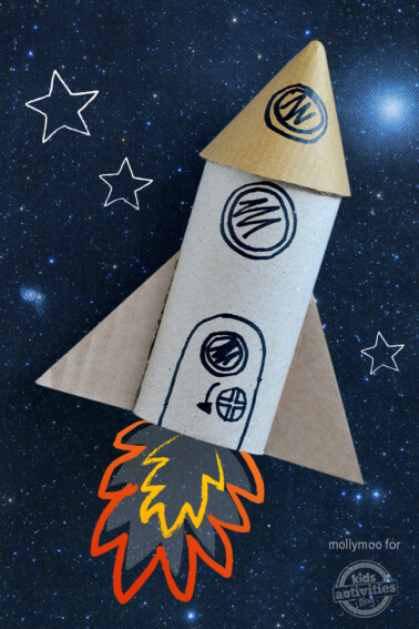 toilet roll craft rocket